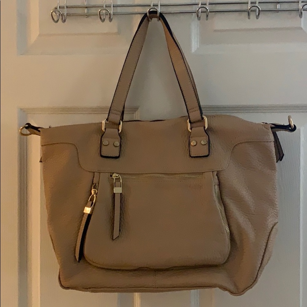 Vegan leather tan bag